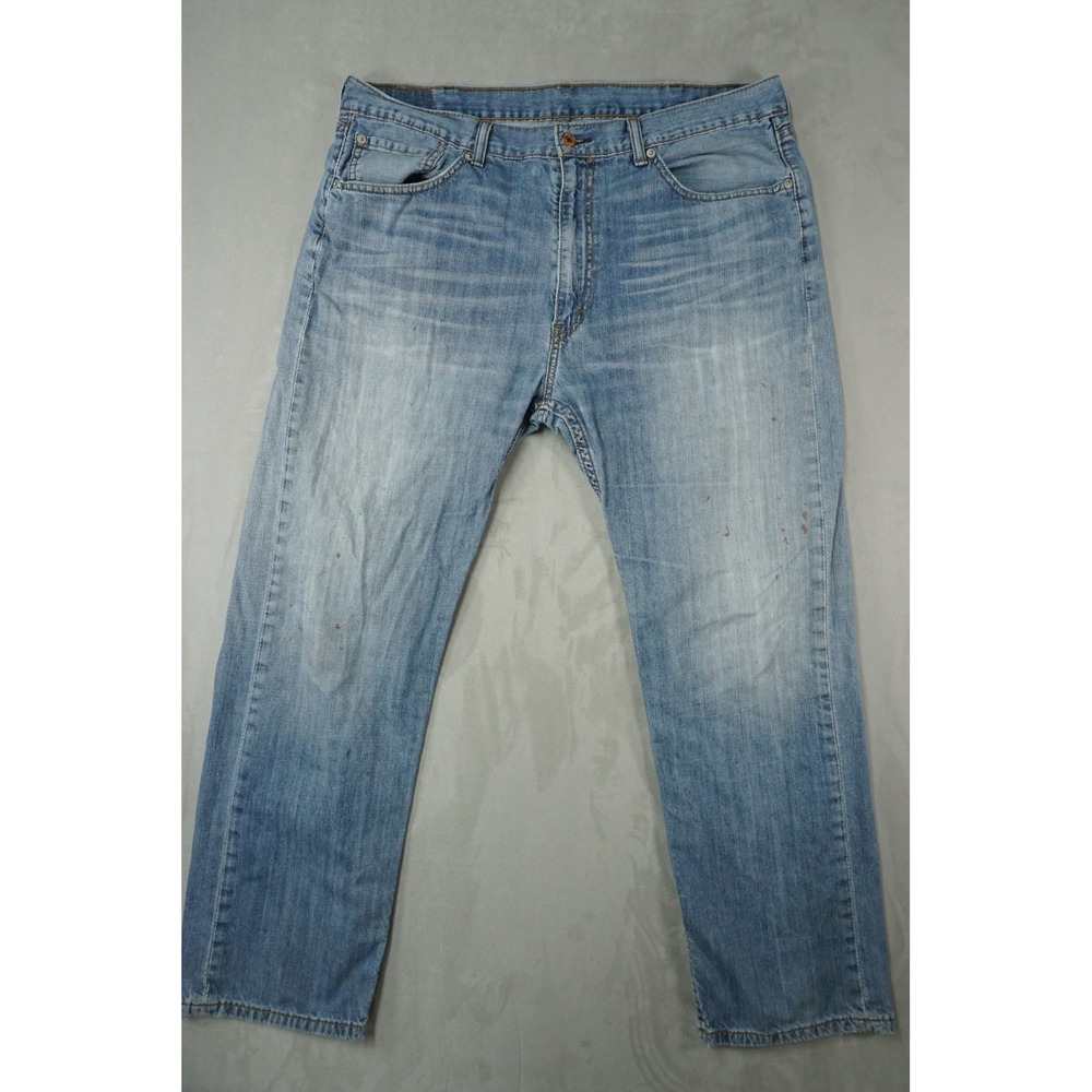 Levis 505 Regular Fit‎ Mens 38x29 Blue Straight Leg Denim Jeans